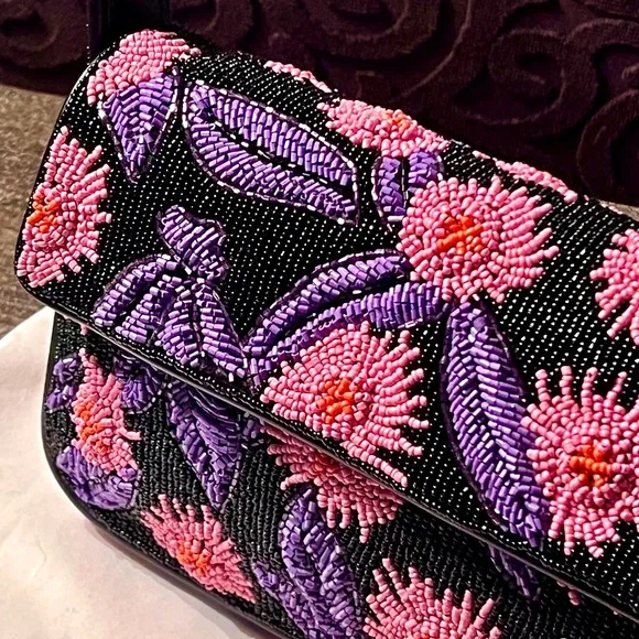 🌺🎉HP🎉🌺 NWOT Staud Tommy Beaded Shoulder Bag Quartz Acid 🌟RARE FIND🌟 - Picture 2 of 16